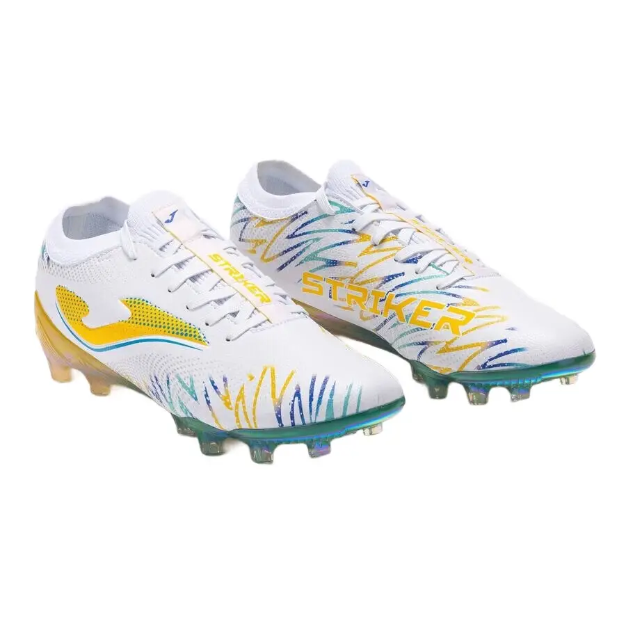 JOMA Chaussures de football Striker 24, terrain ferme (FG), blanc, pointure 42
