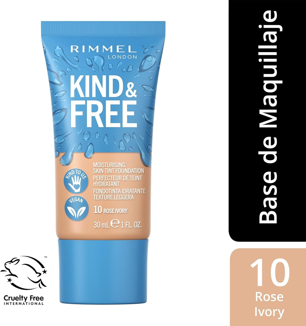 Rimmel Kind & Free Skin Tint Fond de Teint - 10 Rose Ivoire - 30 ml