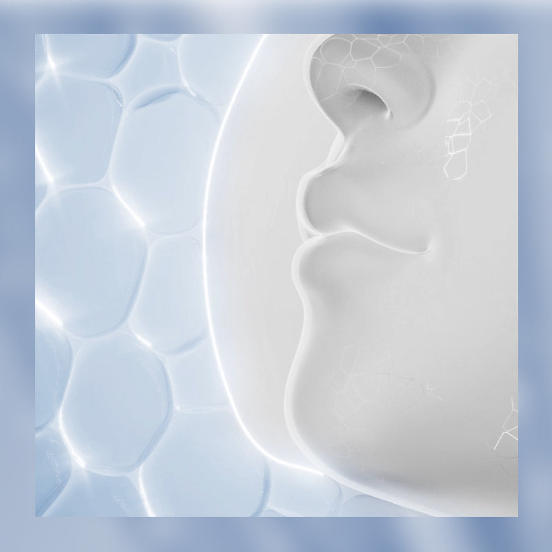Beneunder Masque de Protection Cutanée Été SS447 Hydratation Physique Peau Sensible Respirant Non Étouffant - Gris Fumé Bleu - L