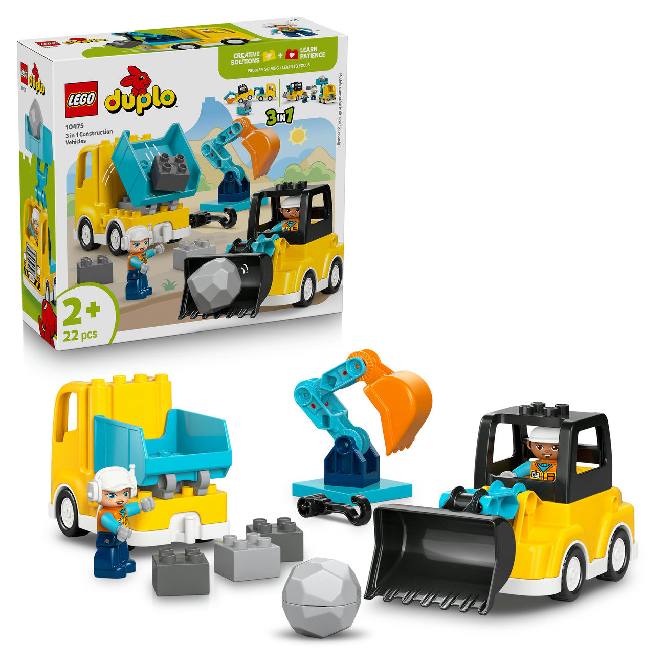 LEGO DUPLO 10475 Les véhicules de chantier 3-en-1