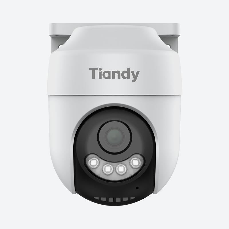 Tiandy Caméra de surveillance H653K pour sécurité domestique, surveillance à rotation et inclinaison 360°, sans angle mort, Wi-Fi 2,4 GHz, détection gratuite des personnes/véhicules, stockage sur carte SD, audio bidirectionnel