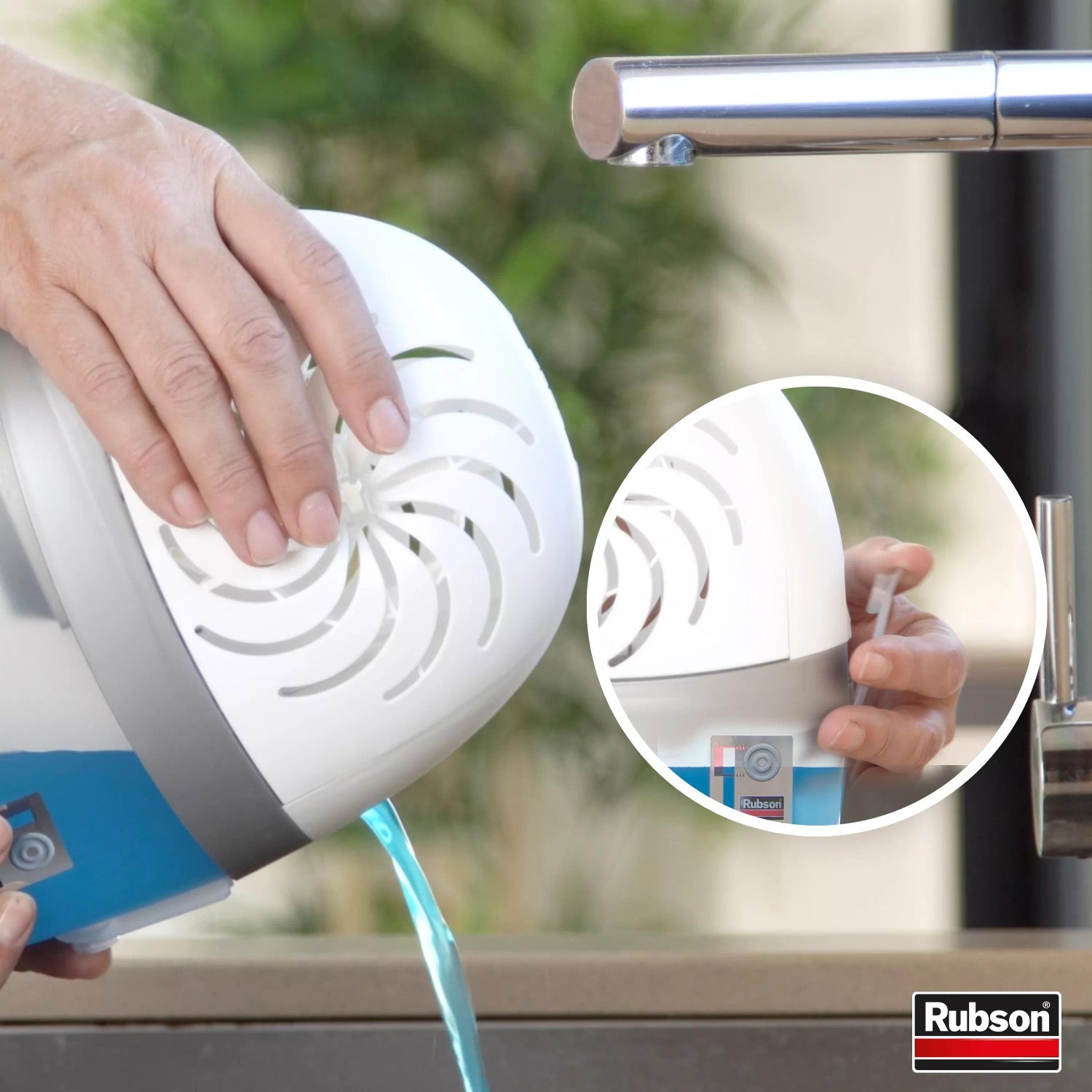 Rubson AERO 360° Recharges en tabs neutres pour absorbeur d'humidité, recharges pour déshumidificateurs AERO 360° ultra absorbantes et anti odeurs, 2 x 450 g