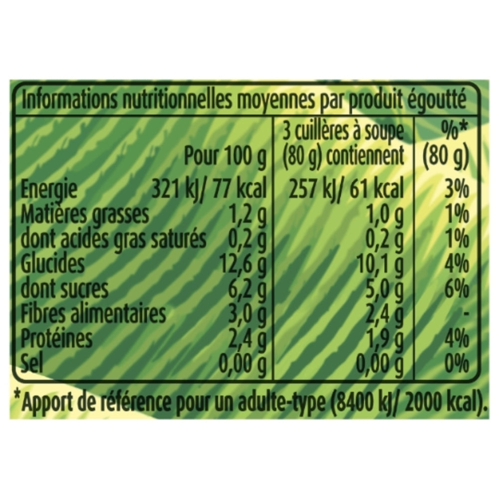 Géant Vert Maïs Légume Sans Sel Bio - 2 x 1/4 300 g