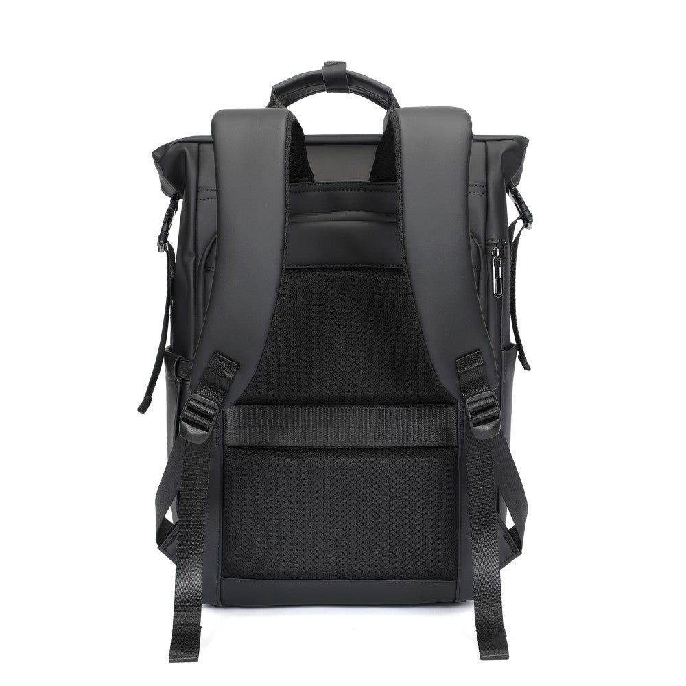 Sac à dos ordinateur portable 15,6 pouces à rabat supérieur déperlant grande capacité sac à dos multi-poches pour voyage trajet quotidien