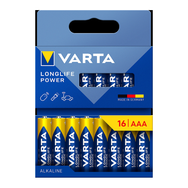 VARTA Longlife Power Piles alcalines AAA x16