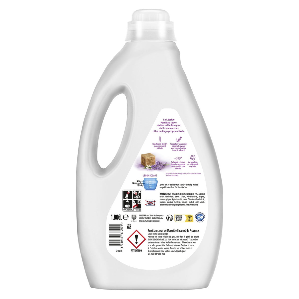 Persil Lessive Liquide Bouquet de Provence 43 Lavages 1,8 L