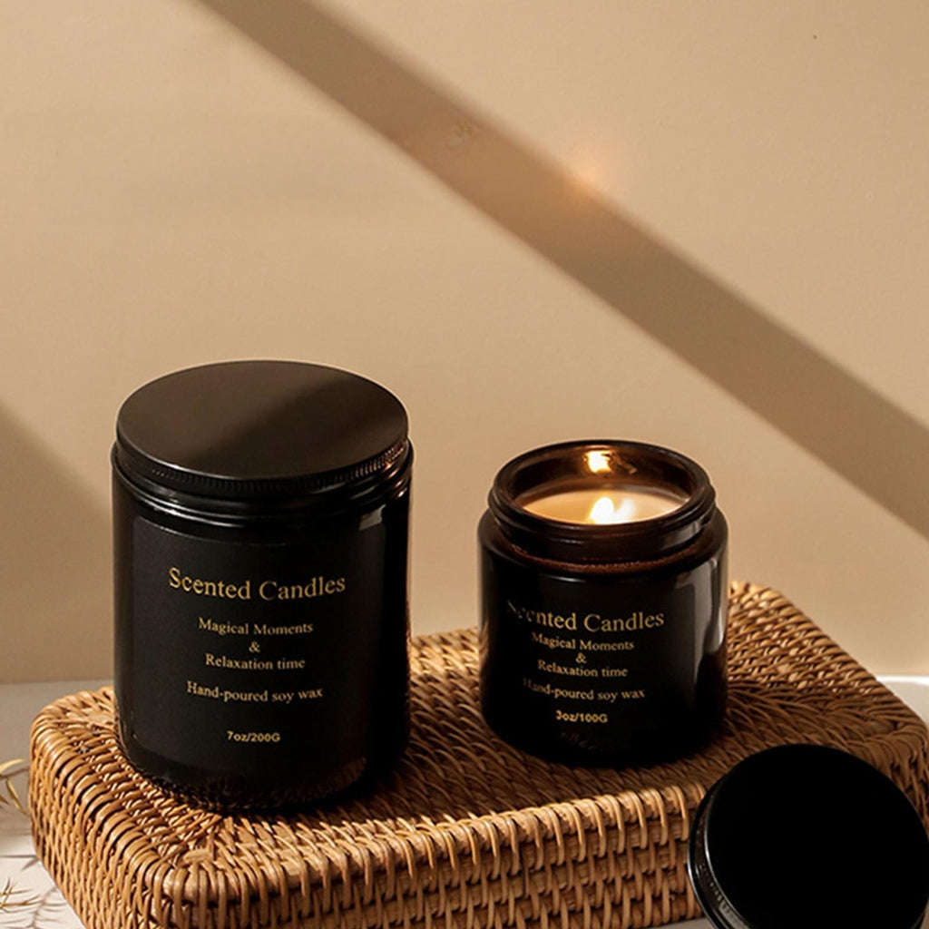 Zooly Bougie parfumée en pot à crème série entièrement noire - Senteur Gentleman, 200 g, 1 pièce