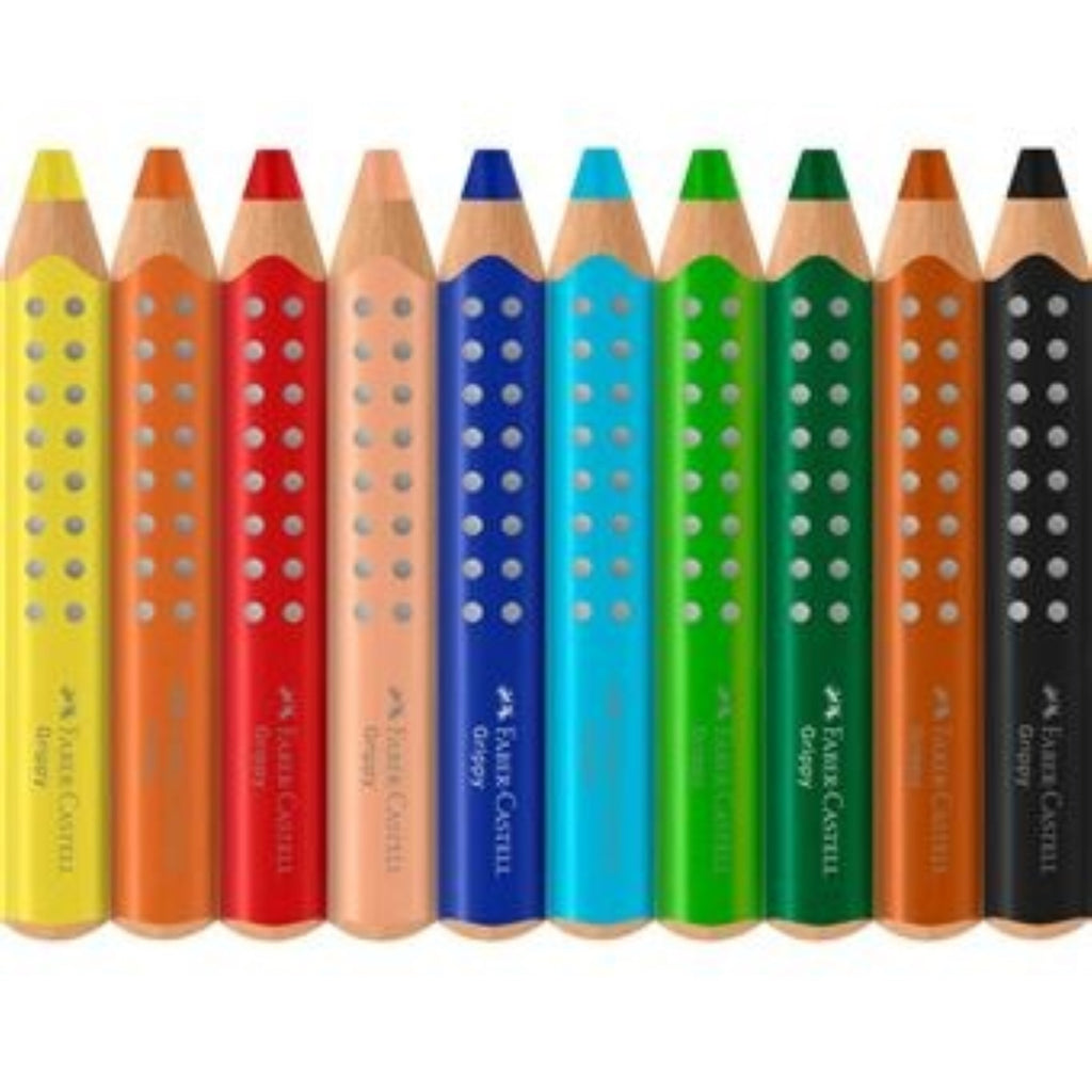 Faber-Castell Crayons de couleur Grippy, lot de 10