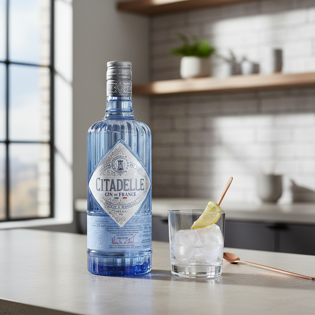 CITADELLE Gin - Distilled Gin - Origine : France/Poitou-Charentes - Notes Herbacées, Fleuries et d'Agrumes - Idéal en cocktail comme le Gin Tonic - 44% Alcool - 70 cl