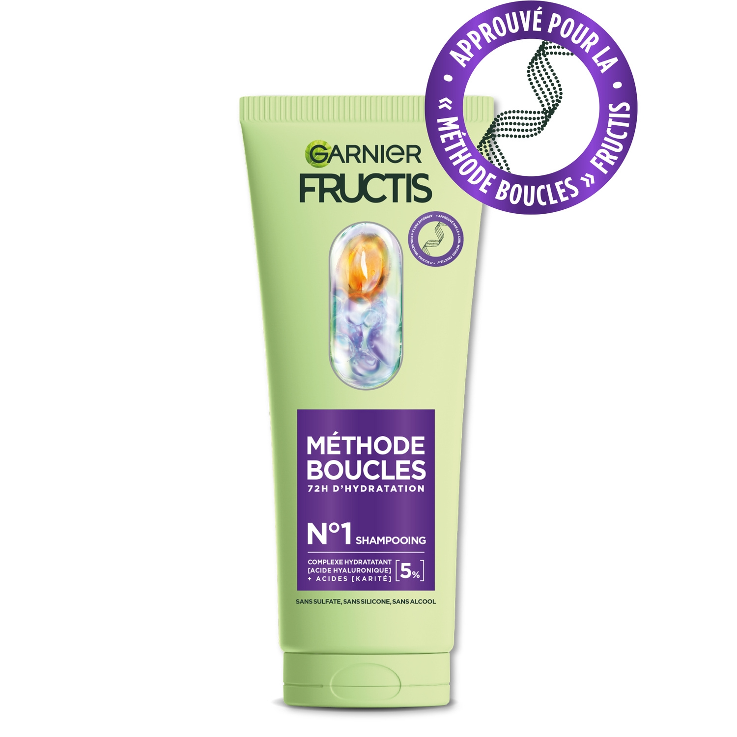GARNIER FRUCTIS Shampooing hydratant pour boucles - Acide hyaluronique et beurre de karité - 200 ml