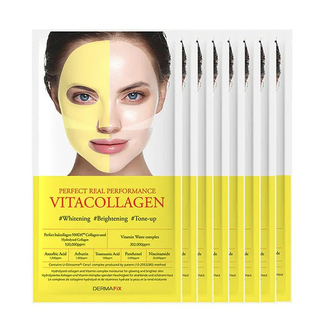 DERMAFIX Vitacollagen Masque éclaircissant au collagène - 8 x 23 g