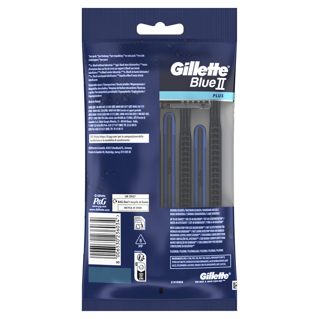 GILLETTE Rasoirs jetables Blue2 Plus x8