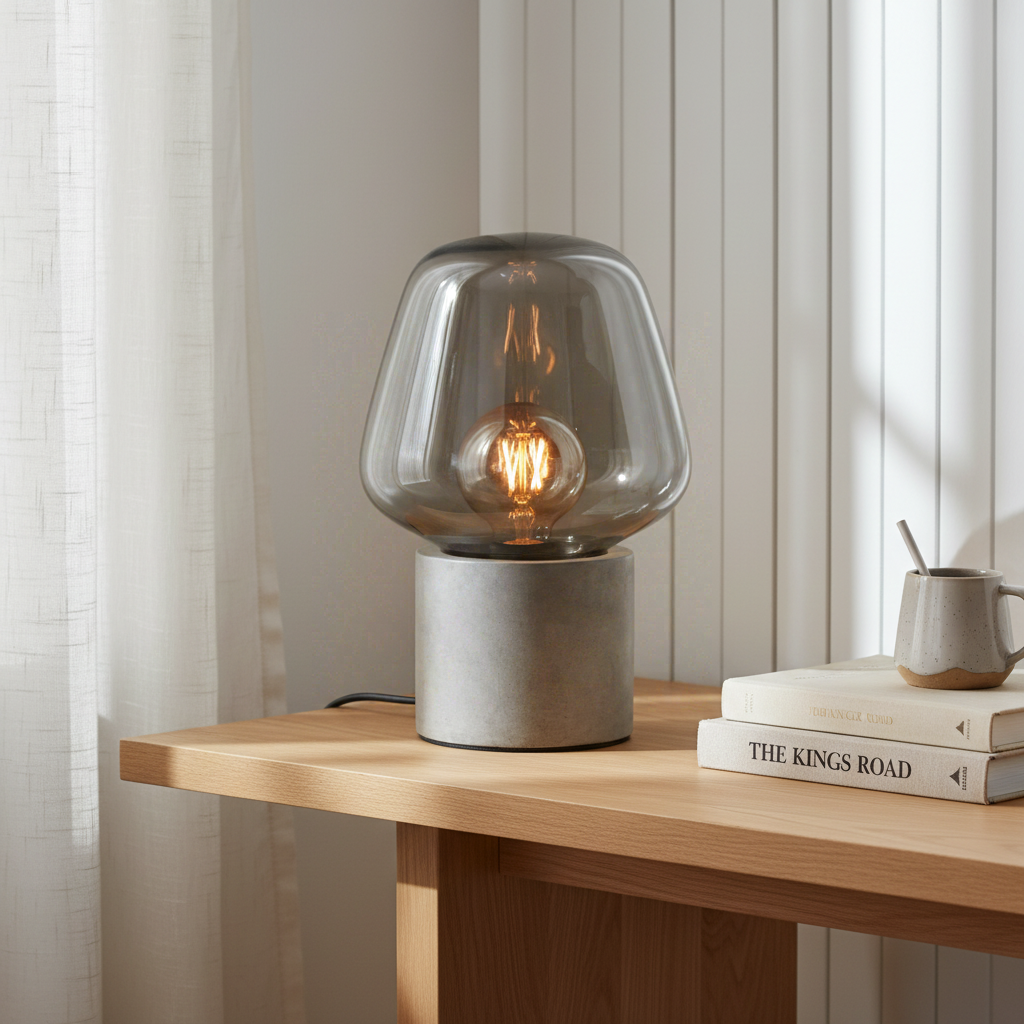 Lampe à poser CHRISTINA 20 béton anthracite IP20 E27 - Nordlux, Intérieur