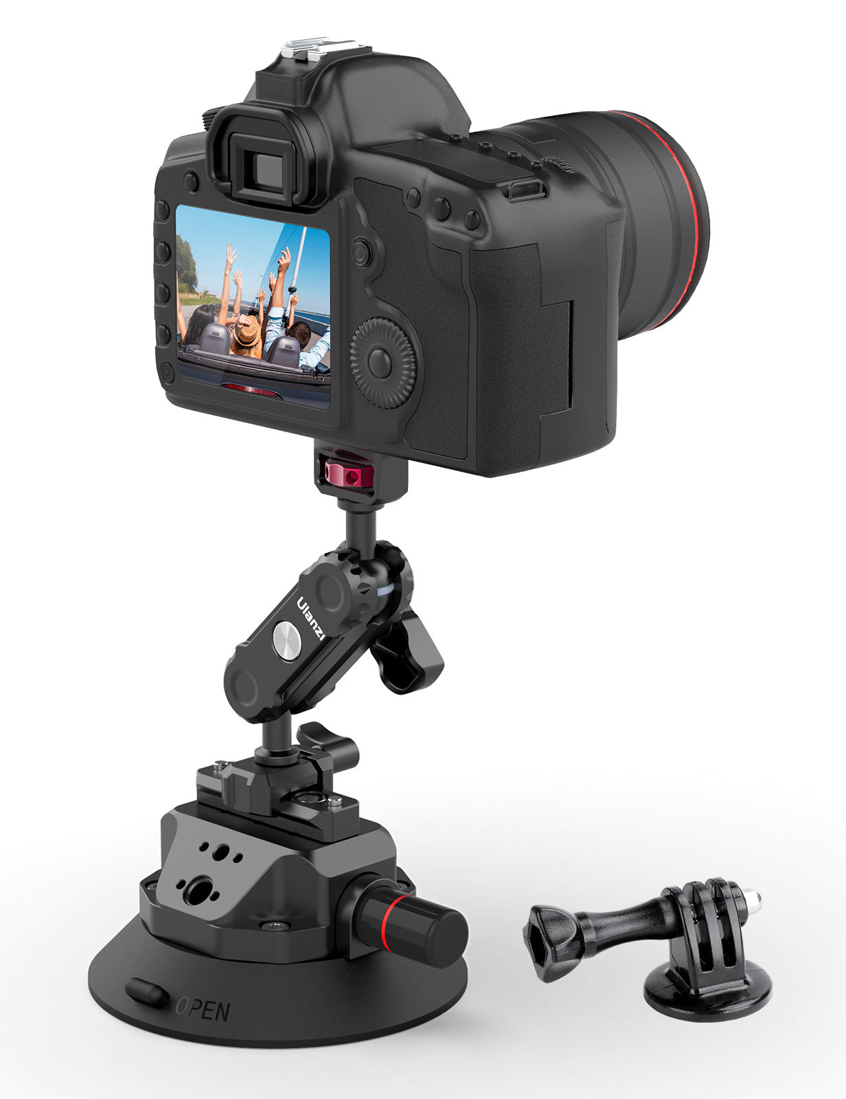 ULANZI SC-02 4.5 Caméra ventouse voiture avec pompe et fermeture rapide NOTA Magic Arm, support pour DJI OSMO et DSLR