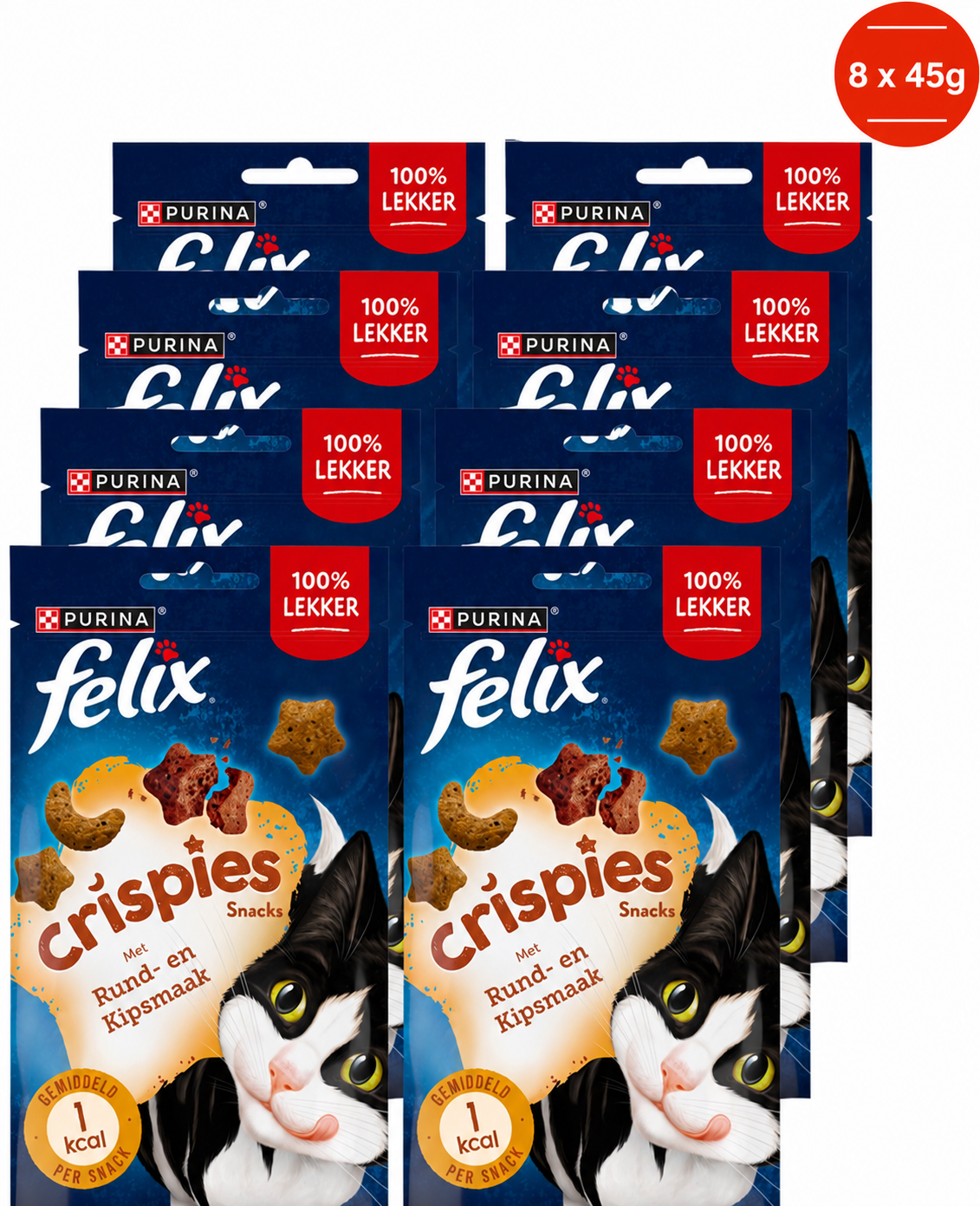Felix Crispies Bœuf et Poulet 8*45 g