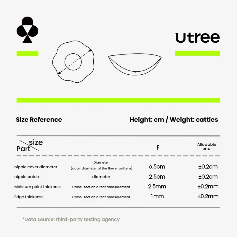 Utree - Cache-seins en silicone invisibles pour femme, anti-déformation, sans soutien-gorge, 5 paires à motifs + 5 paires rondes