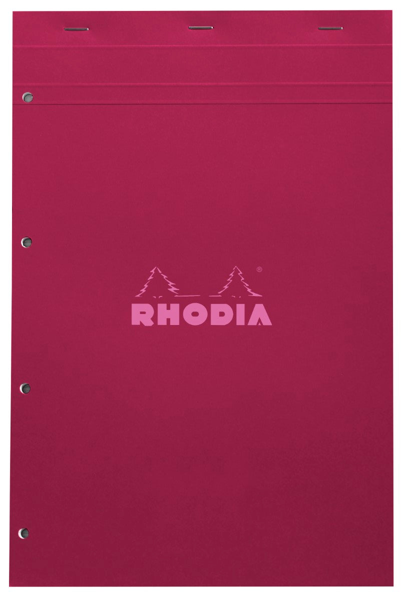 CLAIREFONTAINE Rhodia bloc agrafé COULEURS N°20 5/5 80 feuillets microperforés et perforés 4 trous, couvertures assorties