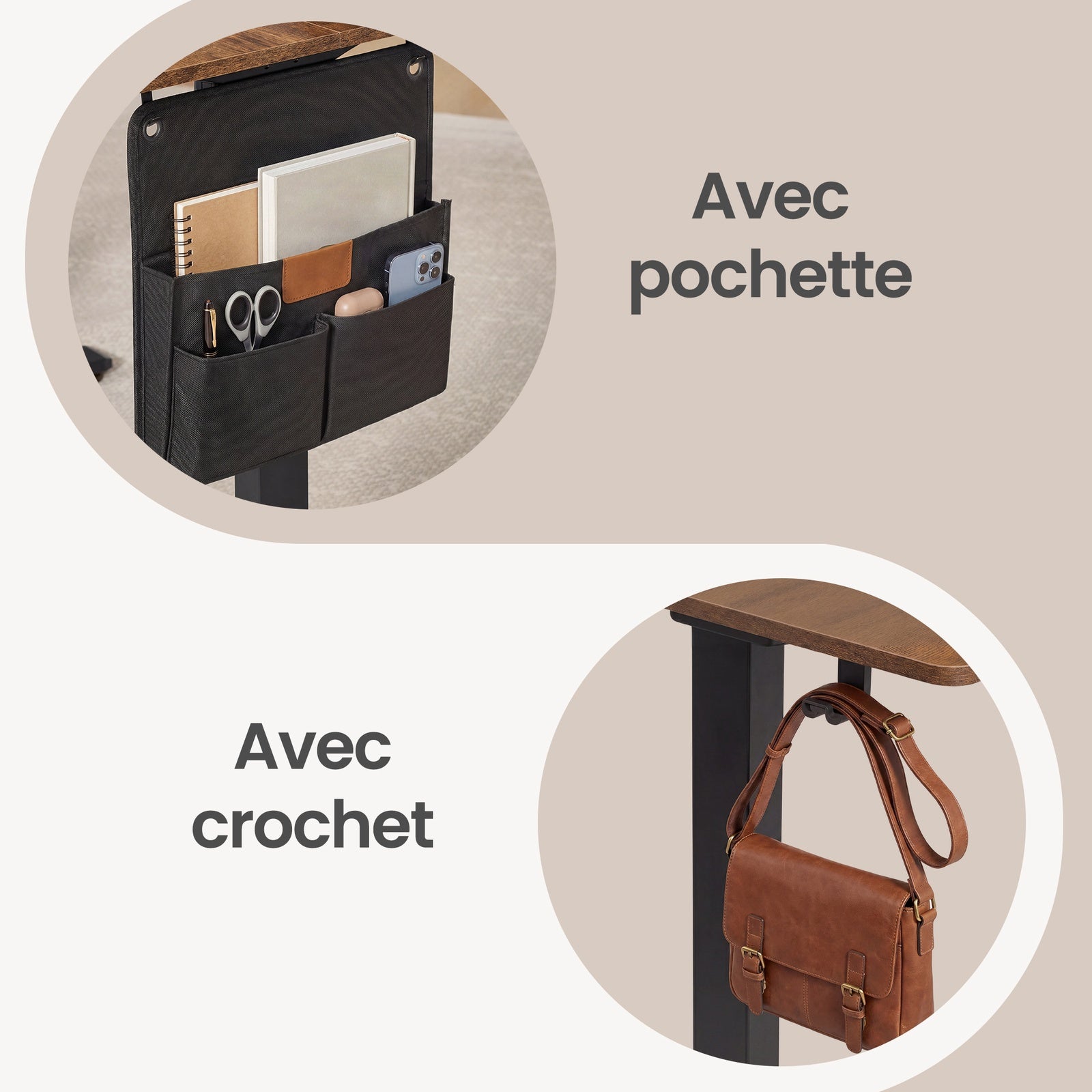 JOYFURNOS Bureau électrique réglable en hauteur brun rustique avec 4 mémoires de hauteur - 120 x 60 cm