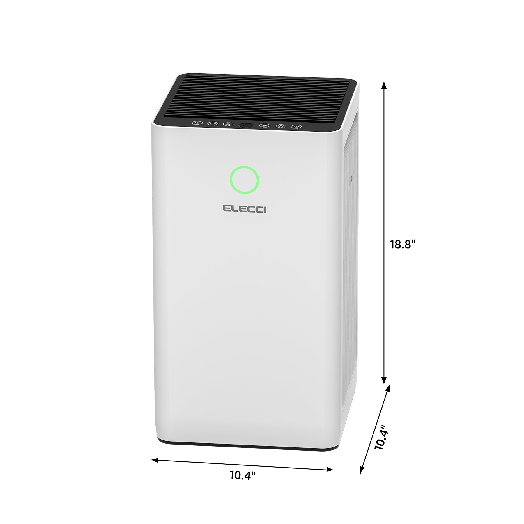 ELECCI Filtre HEPA True pour purificateur d'air, pour pièces jusqu'à 120 m², CADR 550 m³/h, élimination des virus à 99,9 %, élimine les PM2.5, la fumée, le pollen, les acariens et les polluants