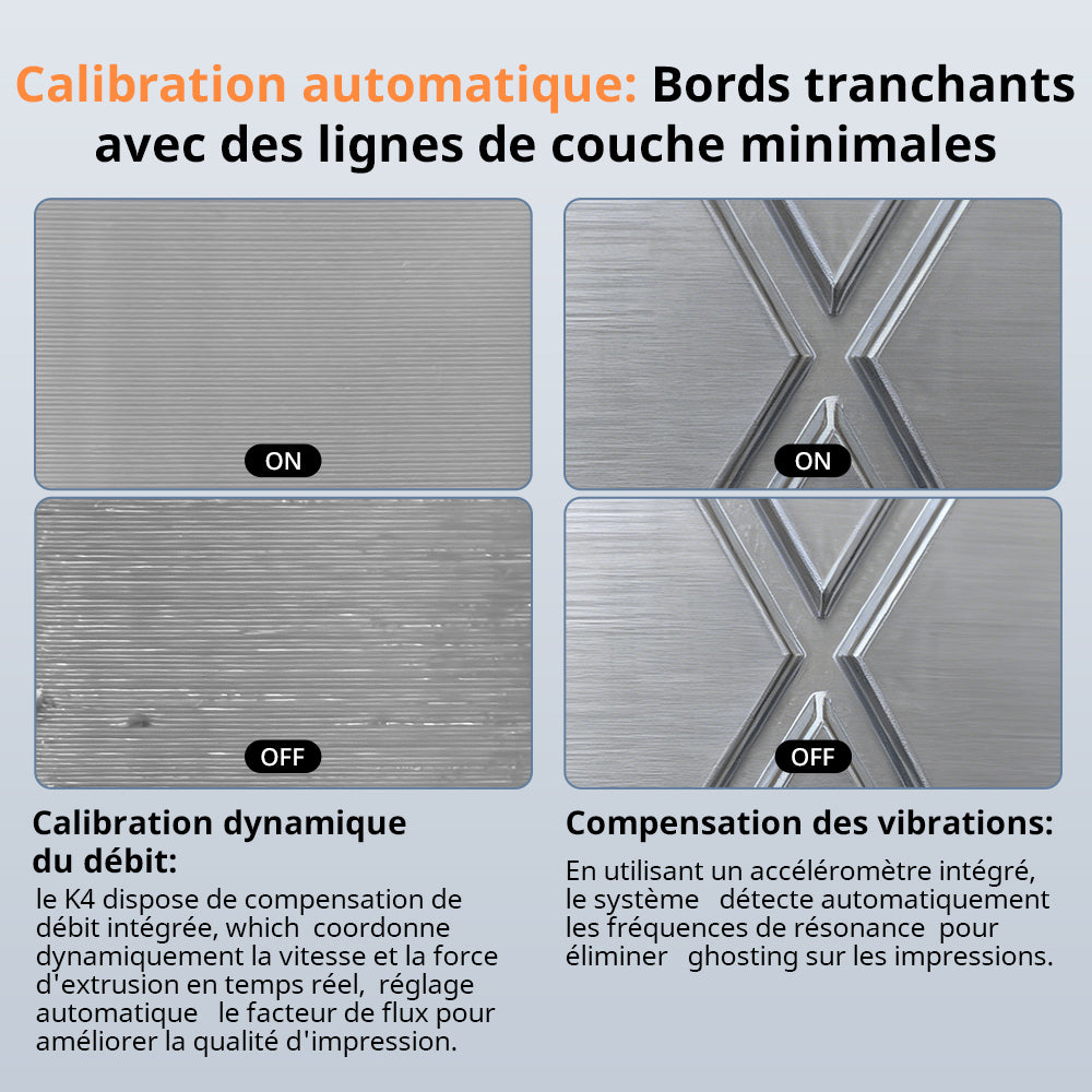 ANYCUBIC Kobra 4 Imprimante 3D, mise à niveau automatique LeviQ 3.0, mise à niveau à 49 points, précision < 0,02 mm, première couche parfaite, sans réglage manuel