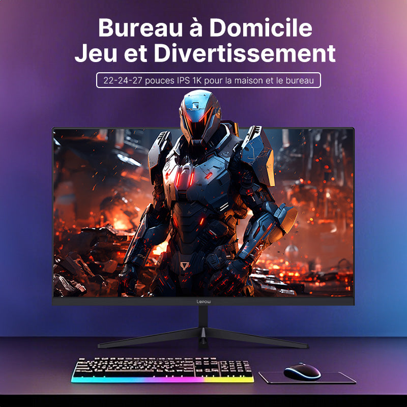 LEPOW Moniteur de bureau 27" avec taux de rafraichissement 100 Hz