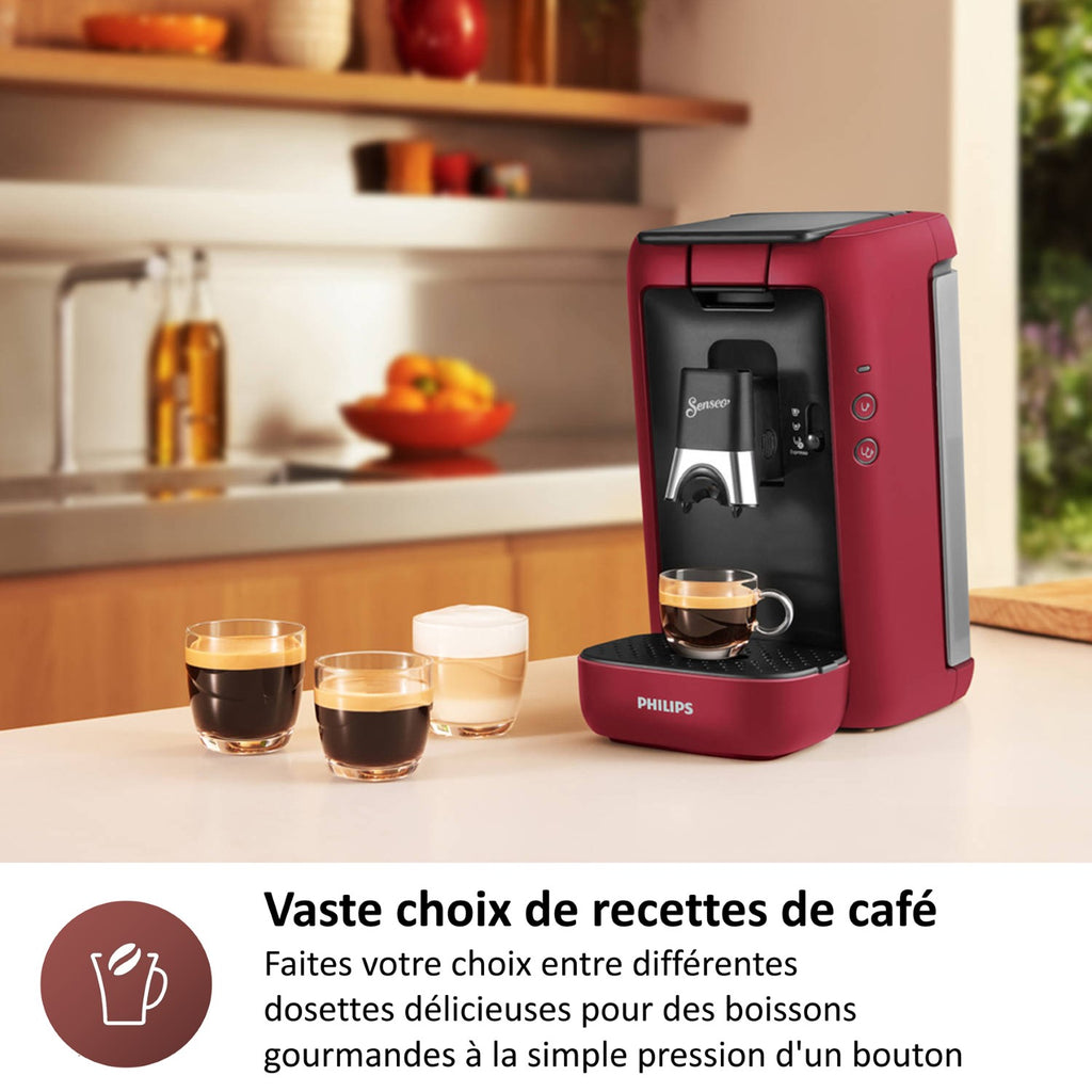 PHILIPS Senseo CSA260/91 Cafetière Maestro Machine à café à dosette - Rouge intense