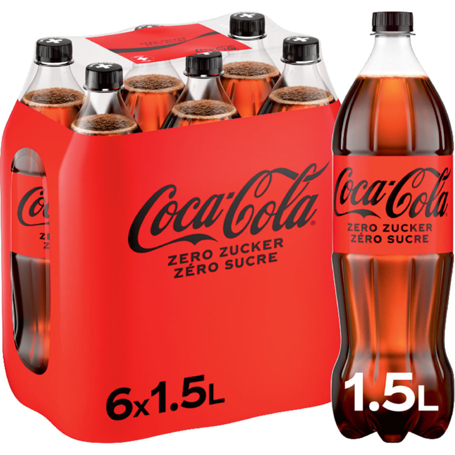 Coca-Cola Soda au Cola Goût Original Zero Pack 6x1,5 L