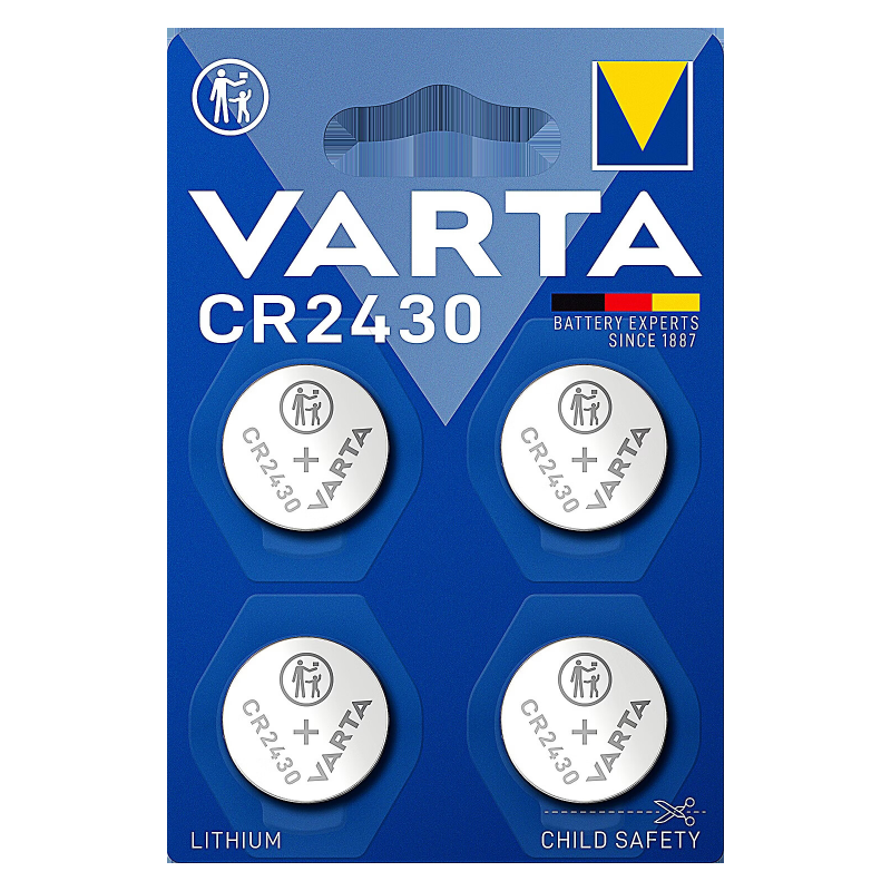 VARTA PILE LITHIUM CR2430 x 4