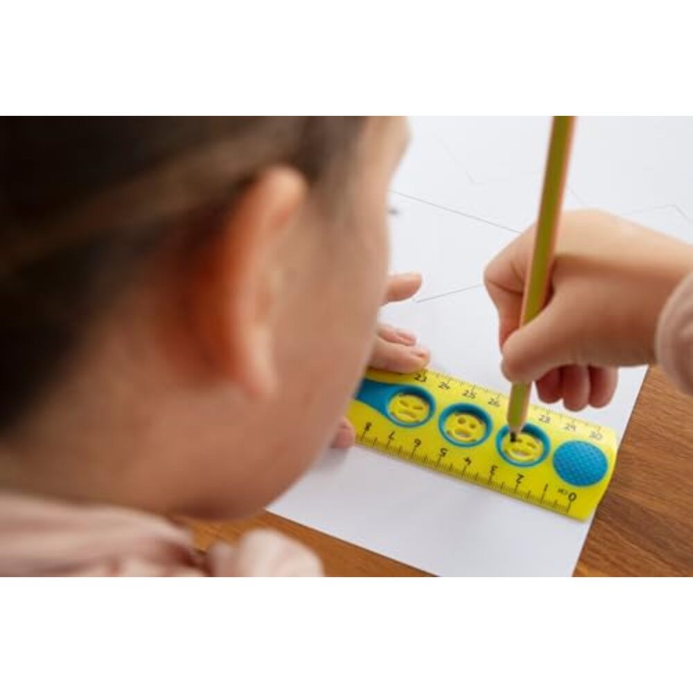 Maped Kidy'Grip Set de Règles – Règles de 20 cm + 30 cm, Système de Préhension Antidérapant, Graduations Ultra-Lisibles, Bleu/Vert