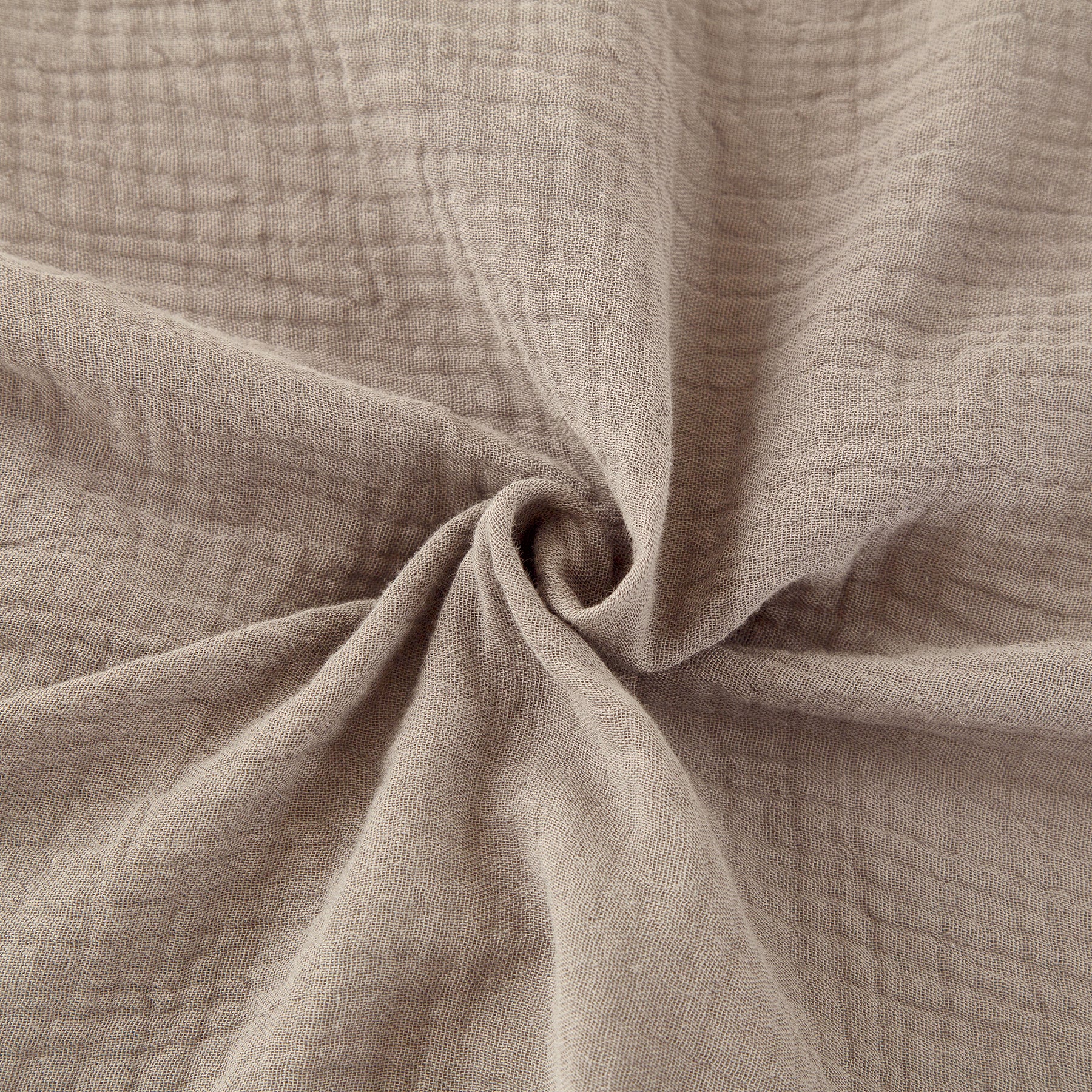 Ensemble housse de couette et taies d'oreiller en double gaze de coton, kaki, 200 x 200 cm + 80 x 80 cm x 2