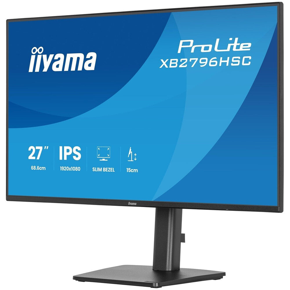 iiyama XB2796HSC-B1 IPS 27 po, cadre fin 4 côtés, 3 ms, 1920 x 1080, 144 Hz, 1 port HDMI, 1 USB-C 65 W PD, 2 concentrateurs USB, 150 mm
