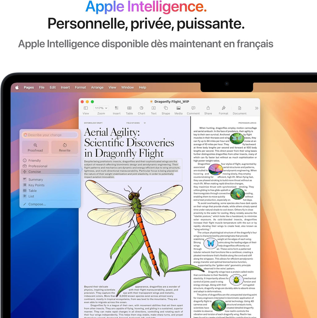 Apple MacBook Air 15 pouces (M4, CPU 10 cœurs / GPU 10 cœurs) 16 Go RAM, 256 Go SSD - Lumière stellaire, AZERTY