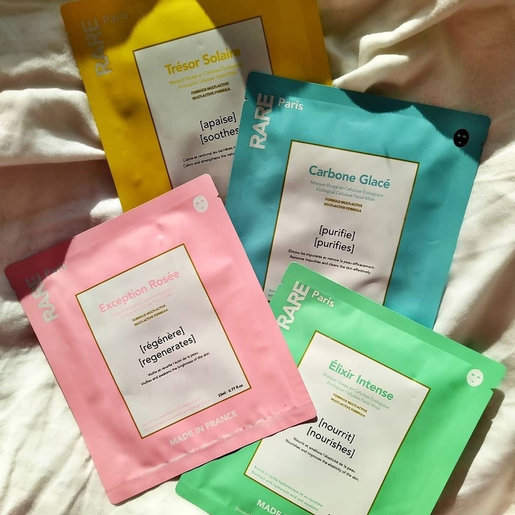 RARE Paris Boîte de Masques Découverte (4 Feuilles)