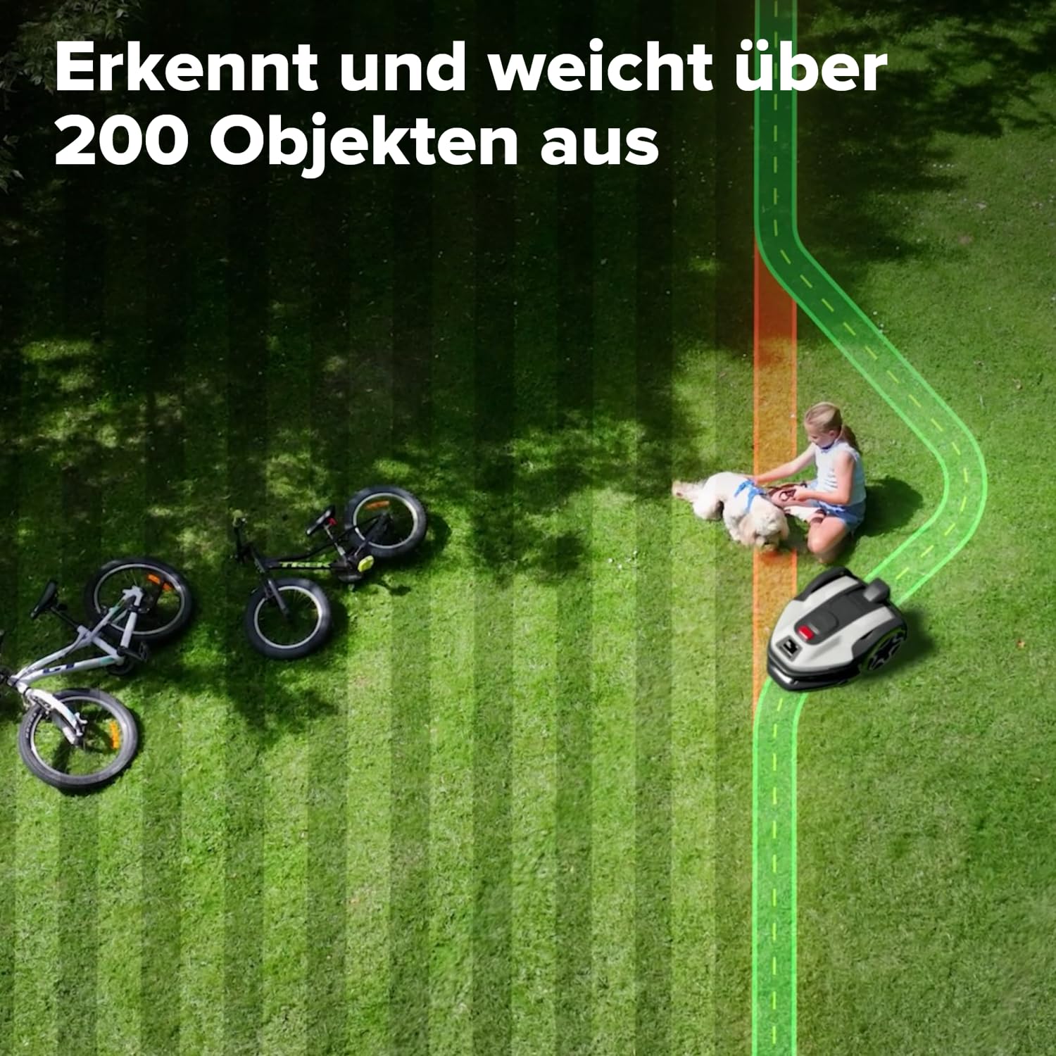 greenworks AI Mowbot C6 Robot-tondeuse sans fil périphérique, Max. 600 m², Navigation RTK, Cartographie automatique, Bordure virtuelle, Contrôle multi-zones, Extrêmement silencieux
