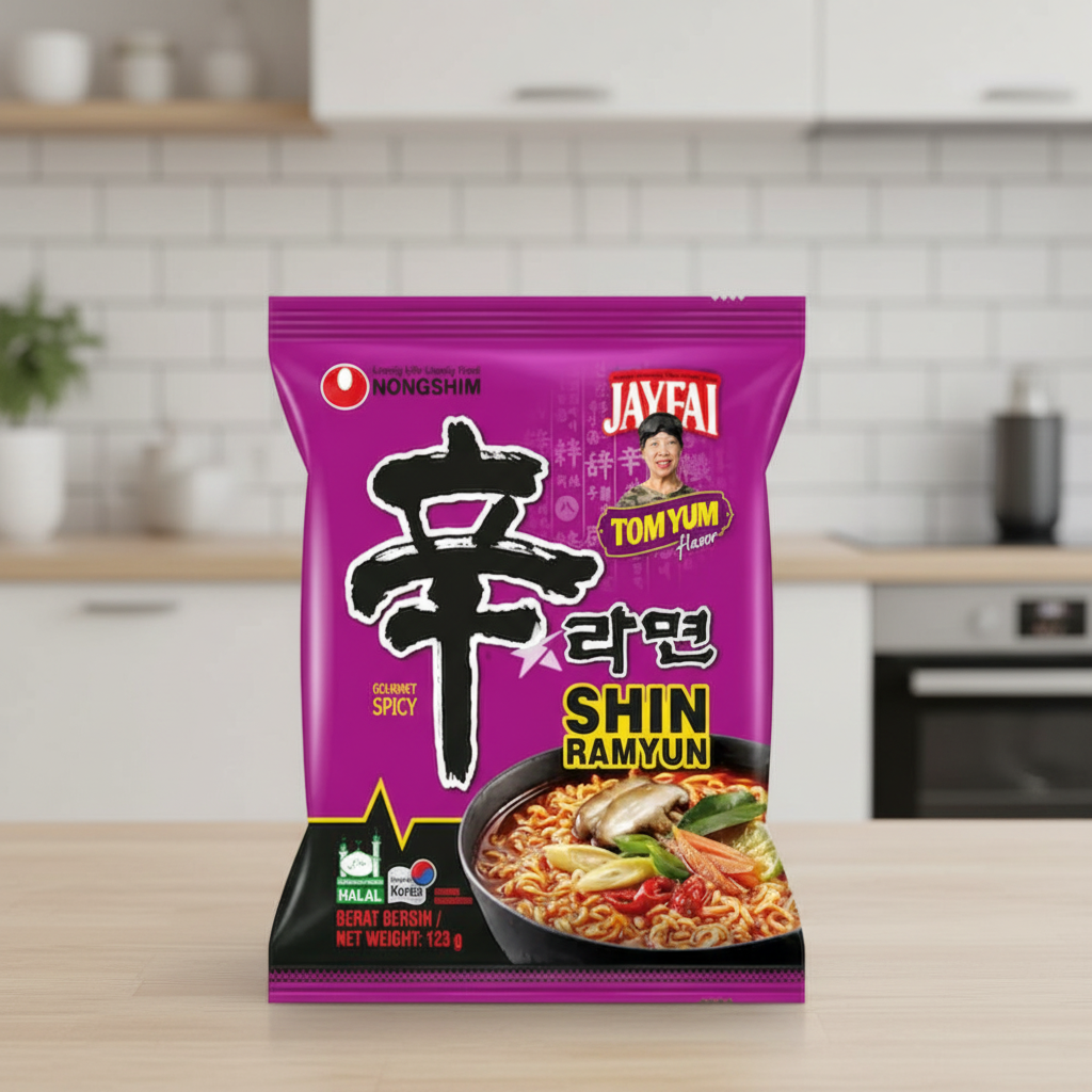 Nongshim Shin Ramyun Nouilles instantanées saveur Tom Yum Jay Fai - 123 g