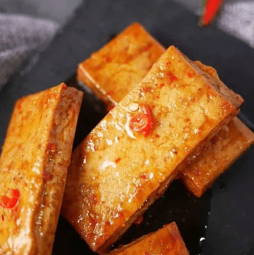 Jin Zai tofu séché épais, saveur piquante, 108g（contient 5 petits sachets）