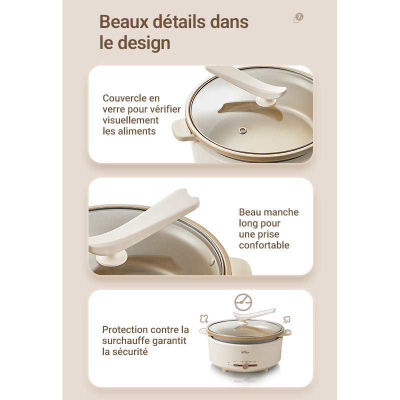 Bear DHG-P50F1 - Marmite électrique multifonction - 5 L