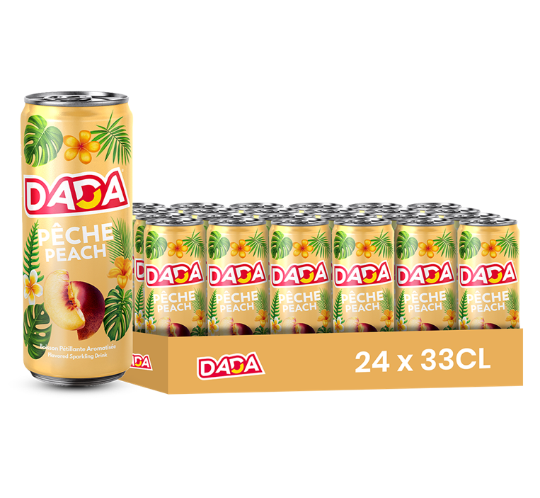 DADA boisson gazeuse pêche 24x33CL
