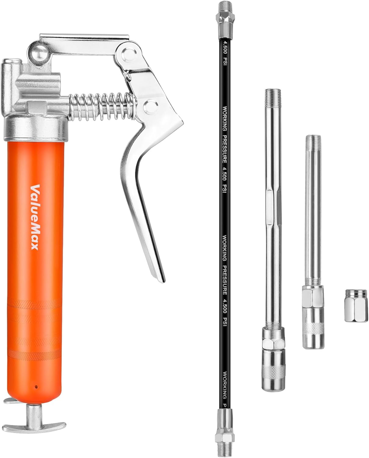 Kit de mini pistolet à graisse, poignée pistolet, 3500 PSI, avec cartouche de 85 g et tuyau flexible