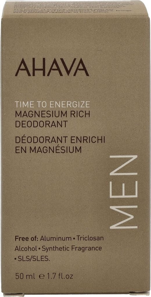 AHAVA Déodorant enrichi en magnésium pour hommes - 50 ml