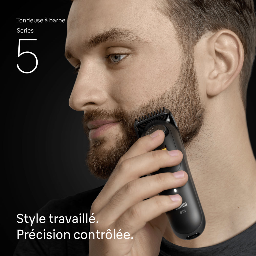 BRAUN BT Styler BT5520 Tondeuse à barbe de précision 4-en-1 - 39 réglages de longueur - Étanche