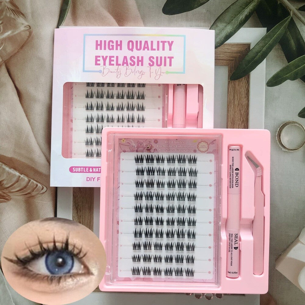 MeoMagic F39 Kit d'extensions de cils avec pince et colle - 120 pièces