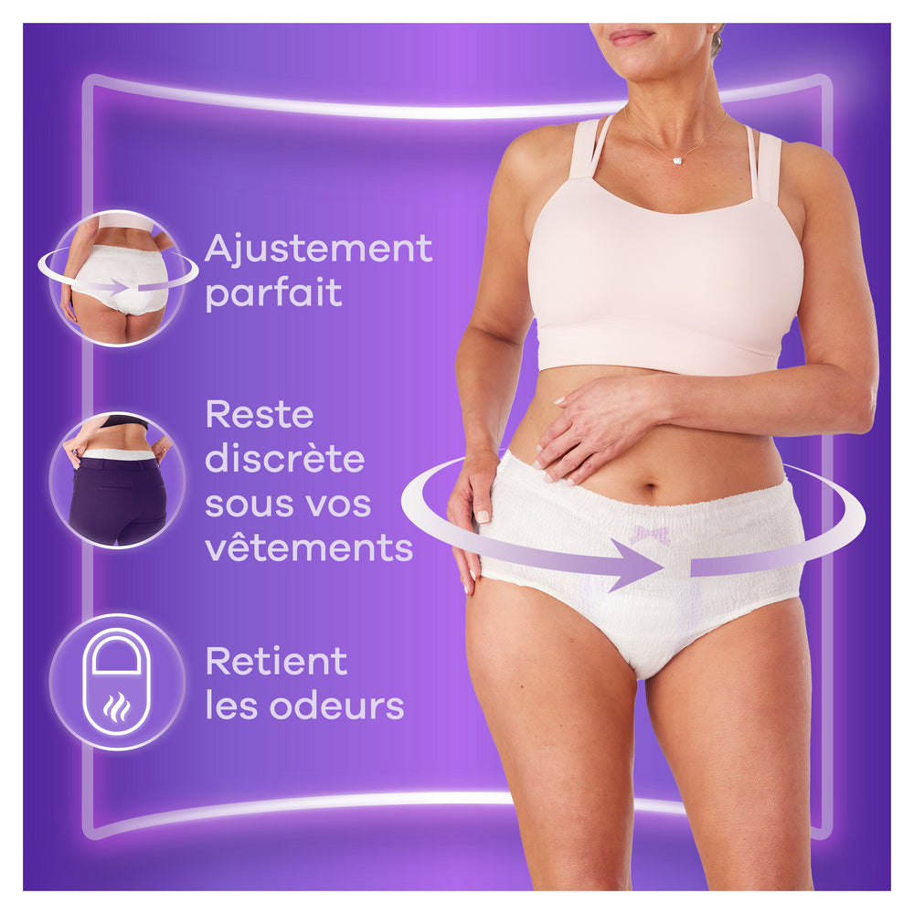 Always Discreet Culottes d’incontinence pour femmes Plus XL, 7 paires