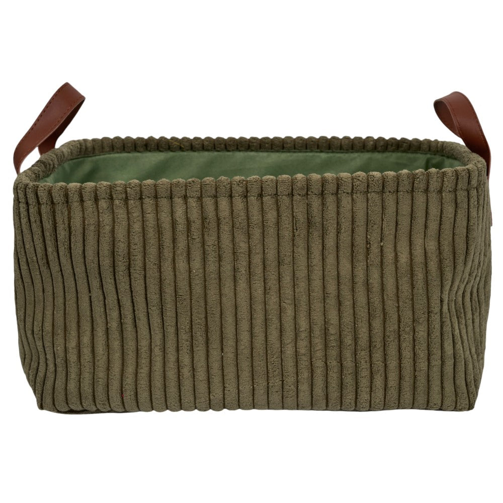 HOME DECO FACTORY Lot de 3 paniers de rangement verts, hauteur 20 cm