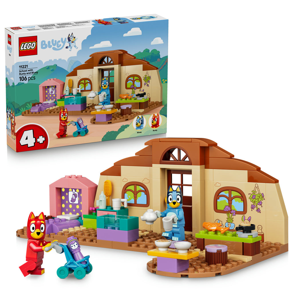 LEGO École de Bluey avec Rusty et Bluey, Ensemble de construction 11221