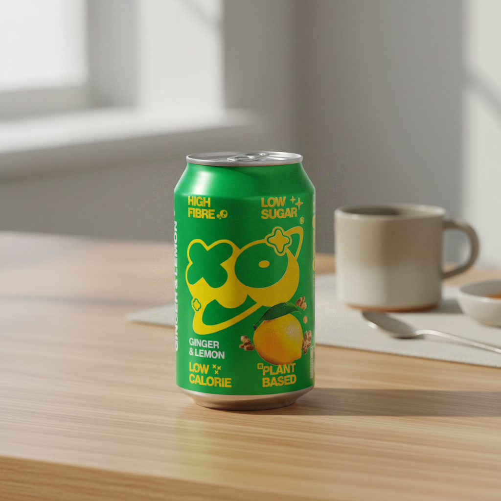 X.O. Boisson gazeuse au gingembre et au citron 330 ml
