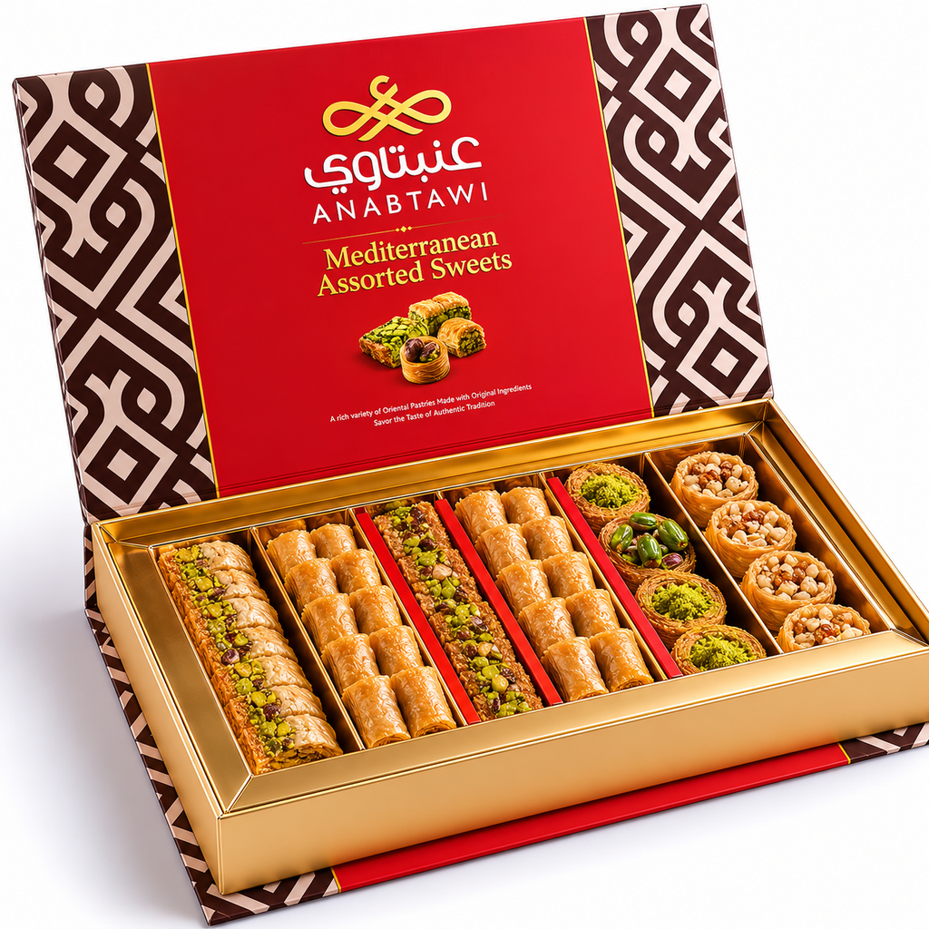 ANABTAWI Assortiment de Baklava, boîte rouge - 250 g