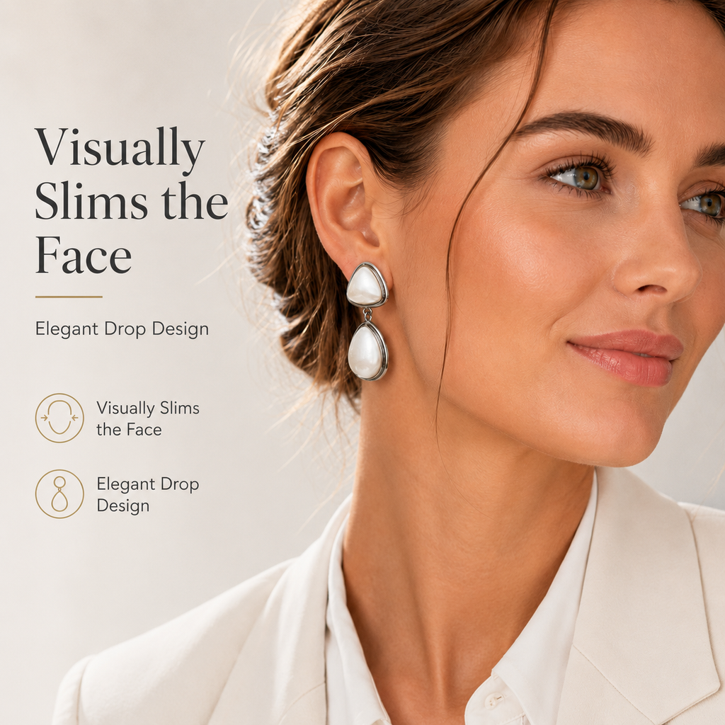 VoxorAI Boucles d'oreilles pendantes en perles goutte d'eau style français, Clous d'oreilles, Boucles d'oreilles toutes saisons, Argent