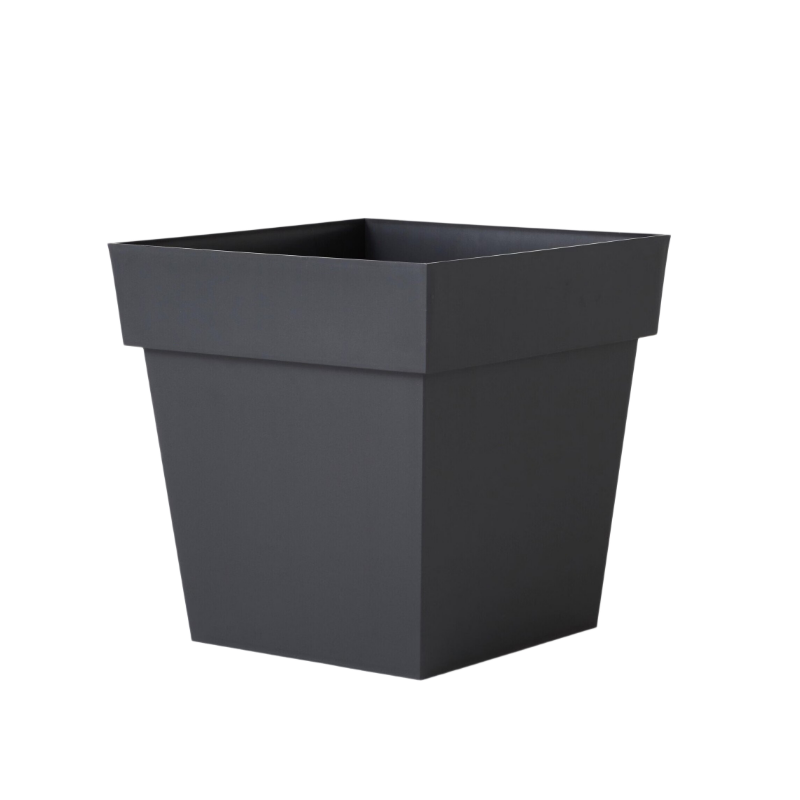 EDA Pot carré TOSCANE 39 cm, gris anthracite - 38 L