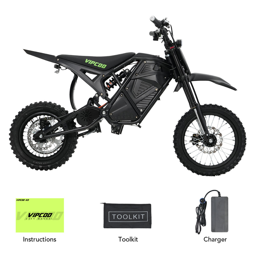 Vélo d'aventure électrique VIPCOO, batterie amovible 48 V, système de freinage hydraulique, suspension complète, randonnée en plein air haute performance pour adultes et adolescents